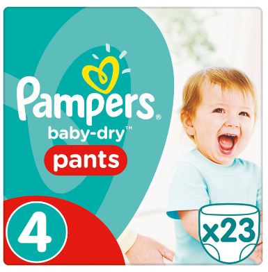 Pam­pers Ba­by dry pants maxi maat 4 23 stuks. E9,75. Nu bij AH 2+1 gratis!