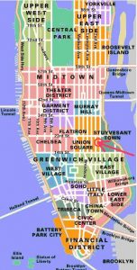 Manhattan - alle verschillende wijken overzicht